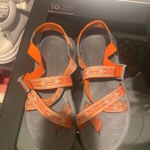 Orange Chaco Sandals